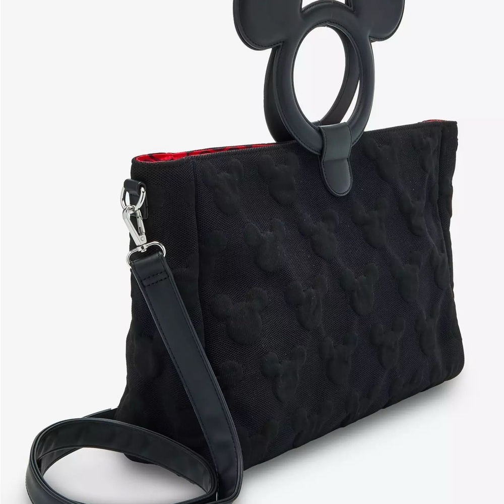 Loungefly Black Mickey Mouse Embossed Tote